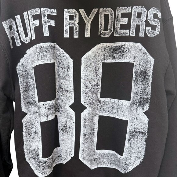 Ruff Ryders Hoodie Medium by KIY Vol1 Black Cotton Sweatshirt Hip Hop Streetwear - Picture 5 of 15